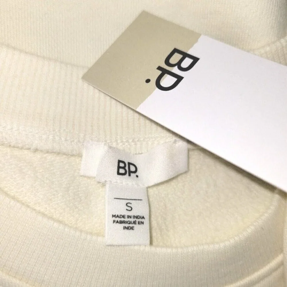 BP NWT Ivory Floral Graphic Oversized Crewneck Sweater Size S